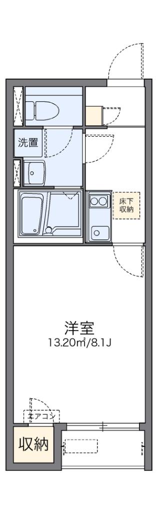 レオネクスト杉(1K/1階)の間取り写真