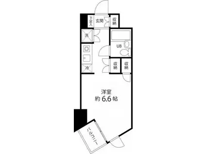 ドミトリー原町田(ワンルーム/8階)の間取り写真