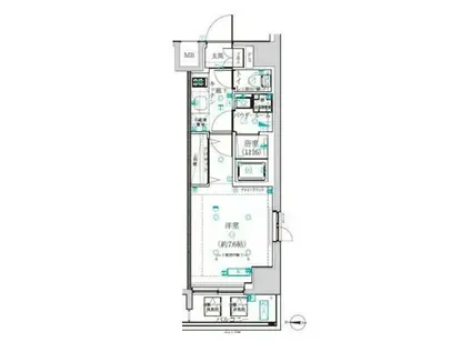 アルテシモ レフィナ(1K/5階)の間取り写真