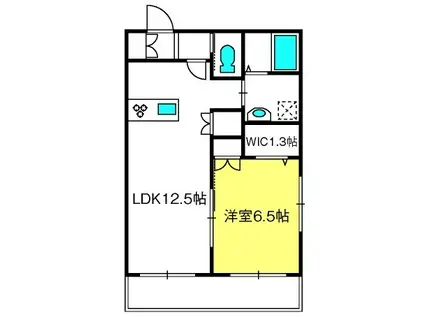 メゾン アスカ II(1LDK/3階)の間取り写真