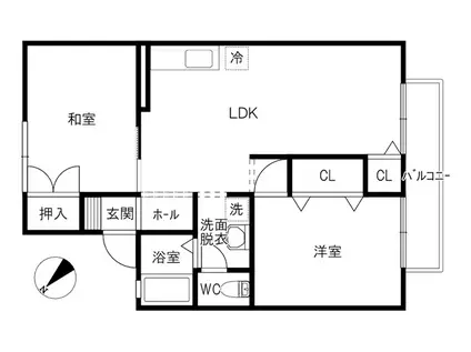セジュールM10(2LDK/2階)の間取り写真