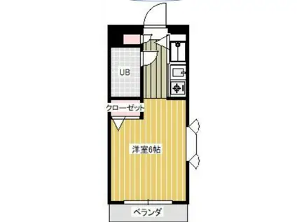 プレステージ横田(1K/4階)の間取り写真