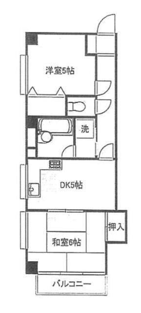 セイザ新宿(2DK/10階)の間取り写真