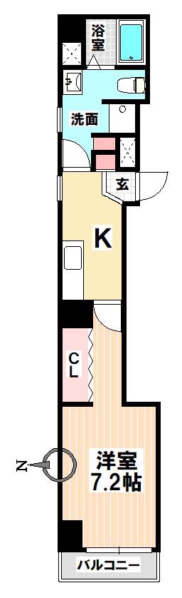 SOPHISSAKURAYAMA(1K/4階)の間取り写真