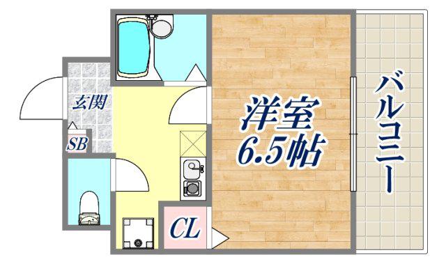 クロワートル二宮(1K/5階)の間取り写真