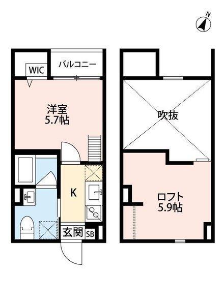 アクアレスト神戸西(1K/1階)の間取り写真