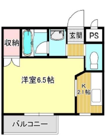 アゼリアマンション(1DK/3階)の間取り写真