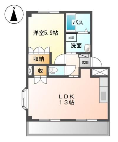 G-SHINE(1LDK/3階)の間取り写真