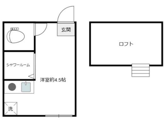 アペックス方南町(ワンルーム/2階)の間取り写真