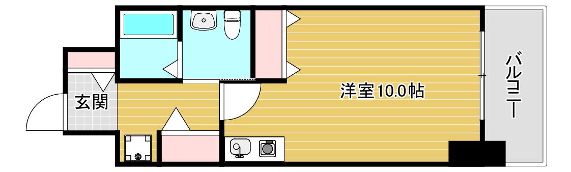 MS COURT(ワンルーム/4階)の間取り写真