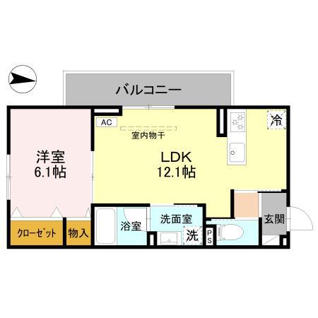 パルフェ(1LDK/3階)の間取り写真