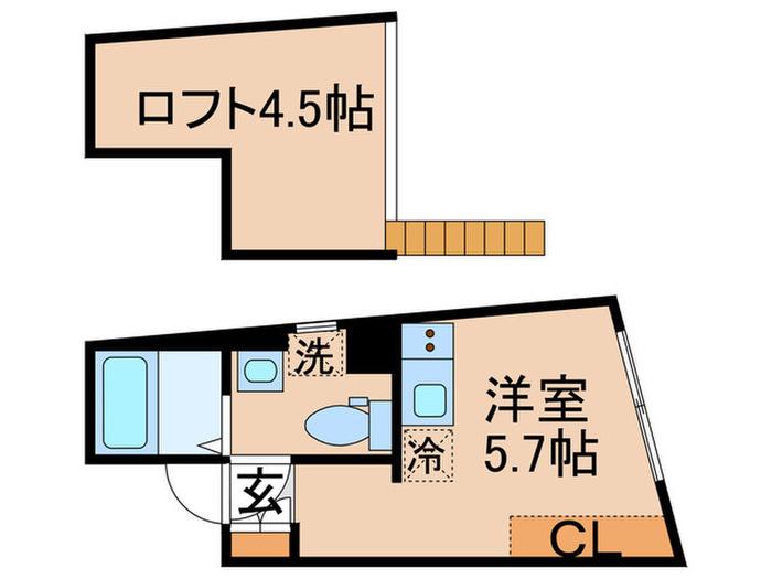ESTELA(ワンルーム/5階)の間取り写真