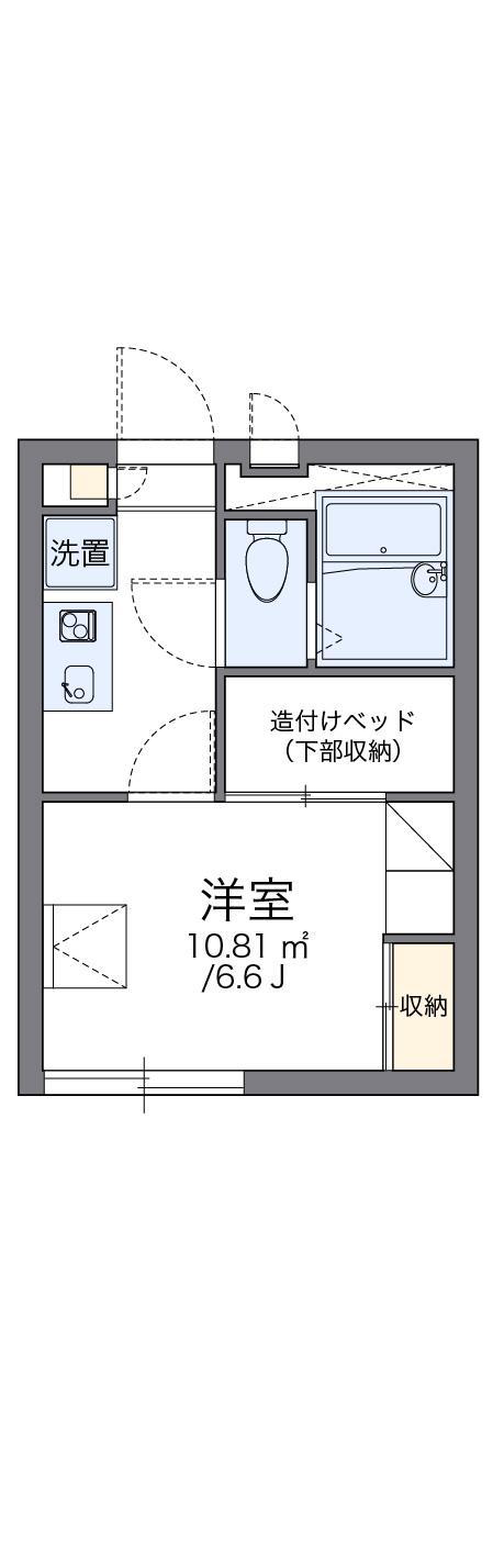 レオパレスルミエール(1K/1階)の間取り写真