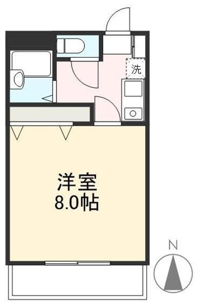 ローテンブルグV(1K/1階)の間取り写真