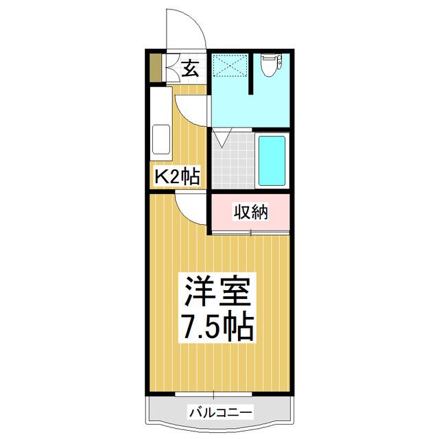 リッチ池田(1K/2階)の間取り写真