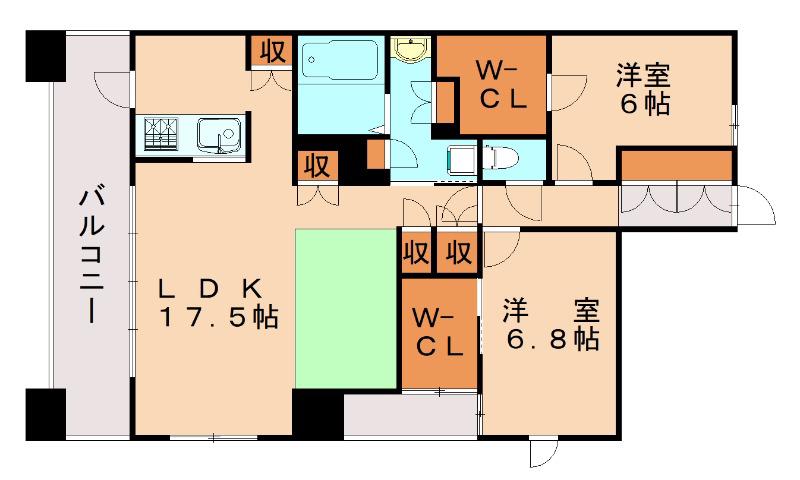 NUDGEONE.照葉(3LDK/2階)の間取り写真