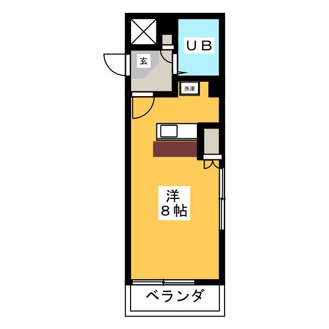 アビーロード(ワンルーム/2階)の間取り写真