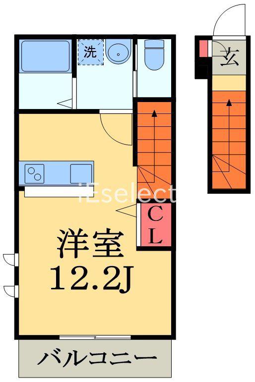 サクラノキタ(ワンルーム/2階)の間取り写真
