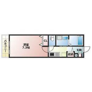 アーバンコート伝法(1K/1階)の間取り写真