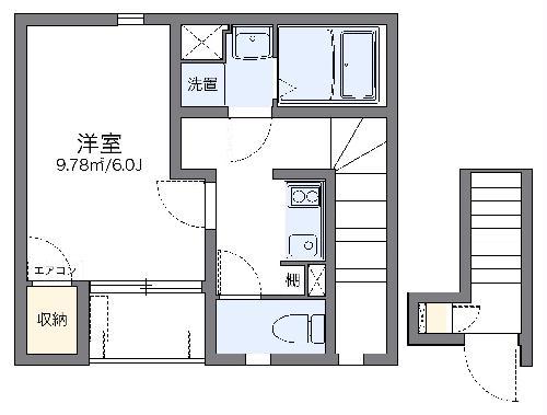 レオネクスト東浅草(1K/2階)の間取り写真