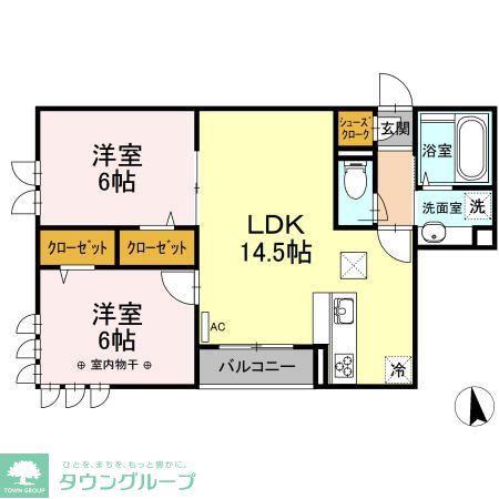 CASA FLORESTA(2LDK/1階)の間取り写真