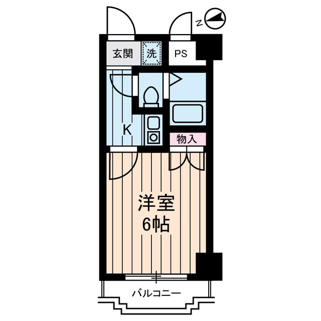 ダイホープラザ調布(1K/3階)の間取り写真