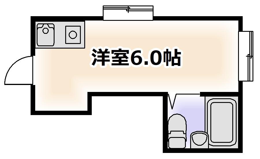 昭和グランドハイツ下寺(ワンルーム/7階)の間取り写真