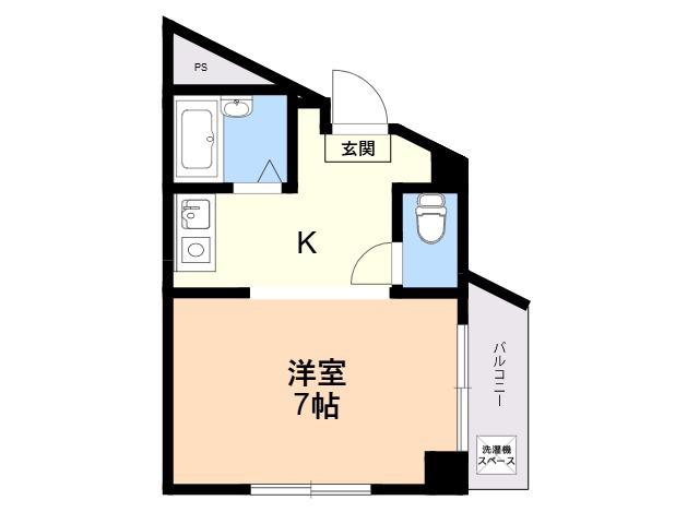 ルポ片江(1K/3階)の間取り写真