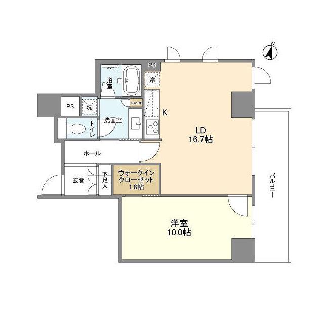 LASANTE麹町(1LDK/9階)の間取り写真