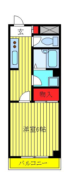 グランディオ(1K/2階)の間取り写真