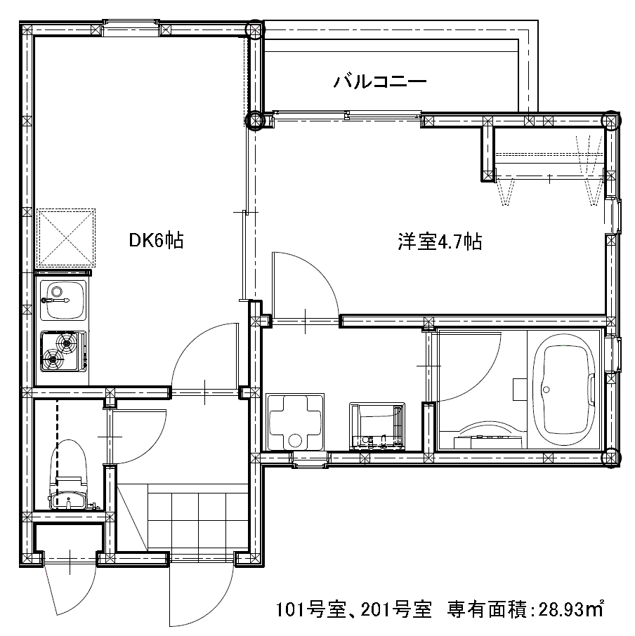 ルーエ下北沢(1DK/1階)の間取り写真