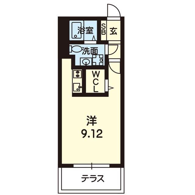 MODULOR熊本(1K/1階)の間取り写真