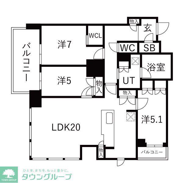 グランドメゾン名古屋駅(3LDK/10階)の間取り写真