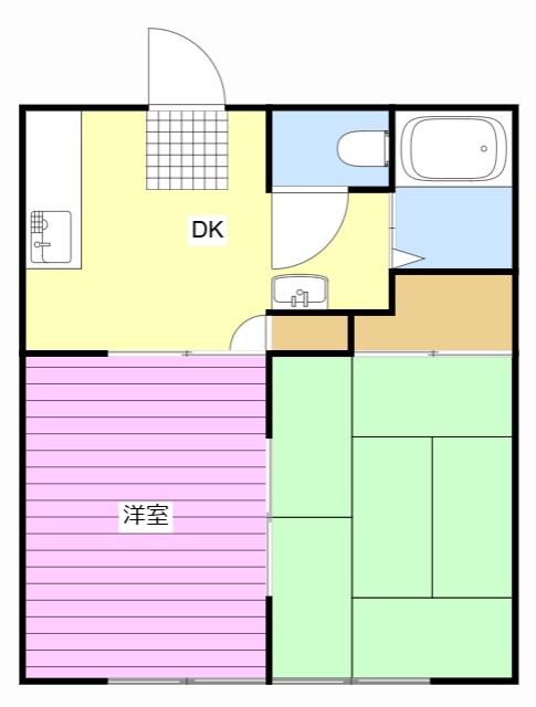 シエラ大坂(2K/2階)の間取り写真