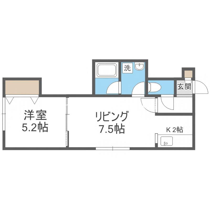 VILLA・POPOLOIII(1LDK/3階)の間取り写真