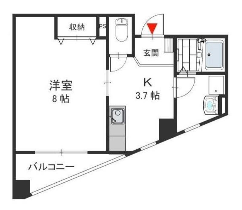 プロムナード(1K/2階)の間取り写真