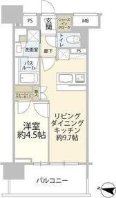 オープンレジデンシア金山熱田 THE COURT(1LDK/10階)の間取り写真