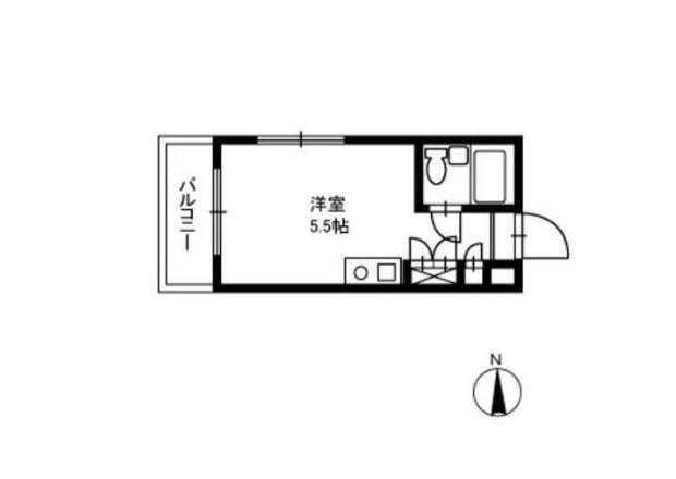 TOP能見台第3(ワンルーム/1階)の間取り写真