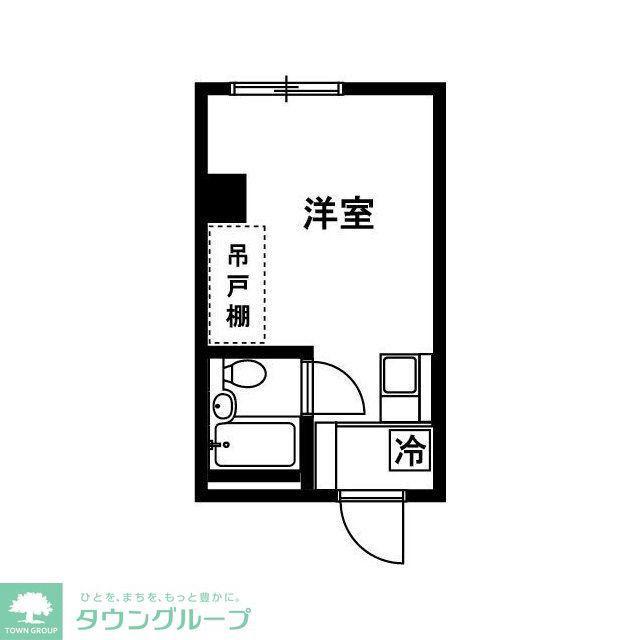 荻野ハイツ(ワンルーム/4階)の間取り写真