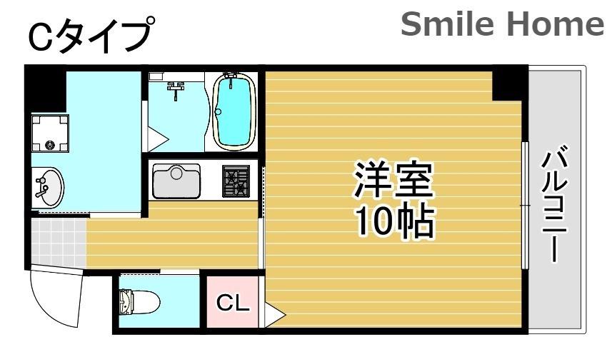 グッドライフTAMADE(1K/4階)の間取り写真