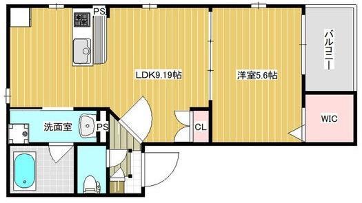 ヒカリコート(1LDK/3階)の間取り写真