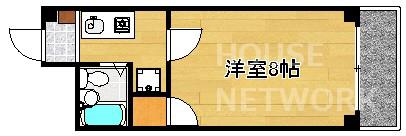 コンフォート岡崎(1K/1階)の間取り写真