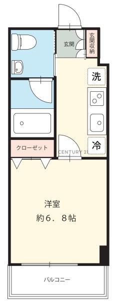 アークヒルズ(1K/2階)の間取り写真