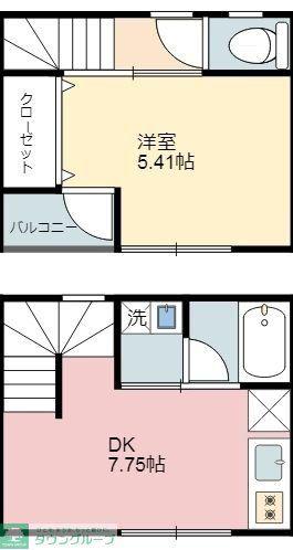 イーストワン大島(1DK/2階)の間取り写真