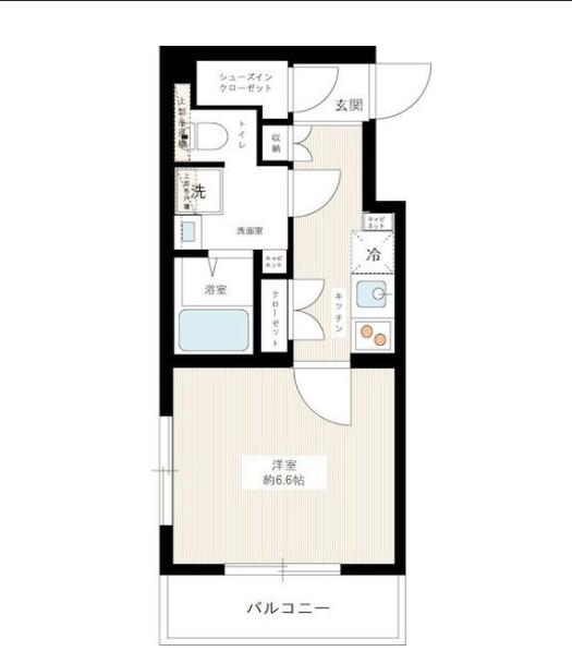 ルクシェール常盤台AZ(1K/1階)の間取り写真