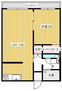 サンハイツ21(1LDK/2階)の間取り写真