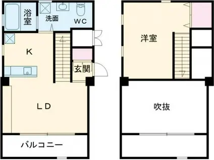 ウインドミル21(1LDK/3階)の間取り写真
