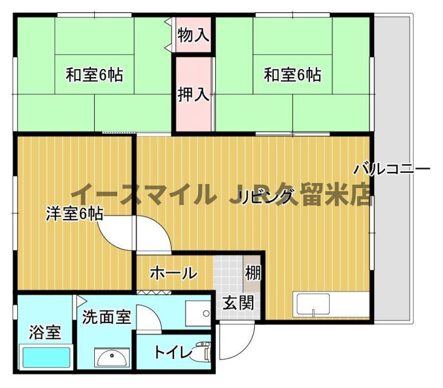 グレース小森野(3LDK/2階)の間取り写真