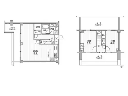 六本木デュープレックスエムズ(2LDK/5階)の間取り写真