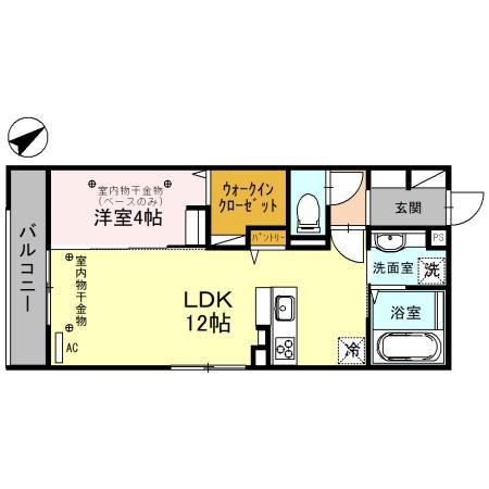 D-RESIDENCE広岡(1LDK/2階)の間取り写真